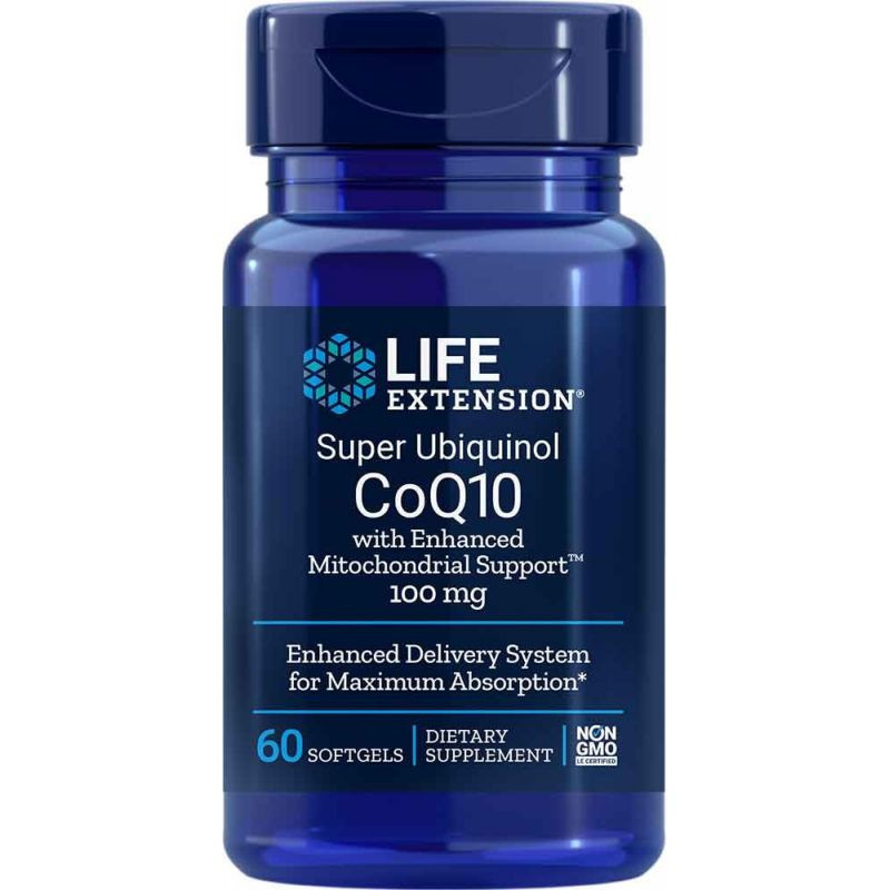LIFE Extension Super Ubiquinol CoQ10 with Enhanced Mitochondrial Support 100 mg (60 капс)