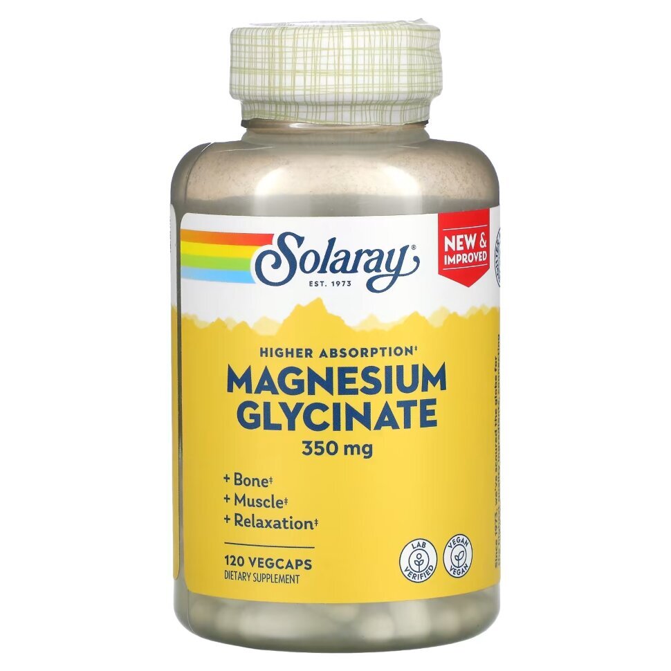 Solaray Magnesium Glycinate 350mg Enhanced Absorption (120капс)