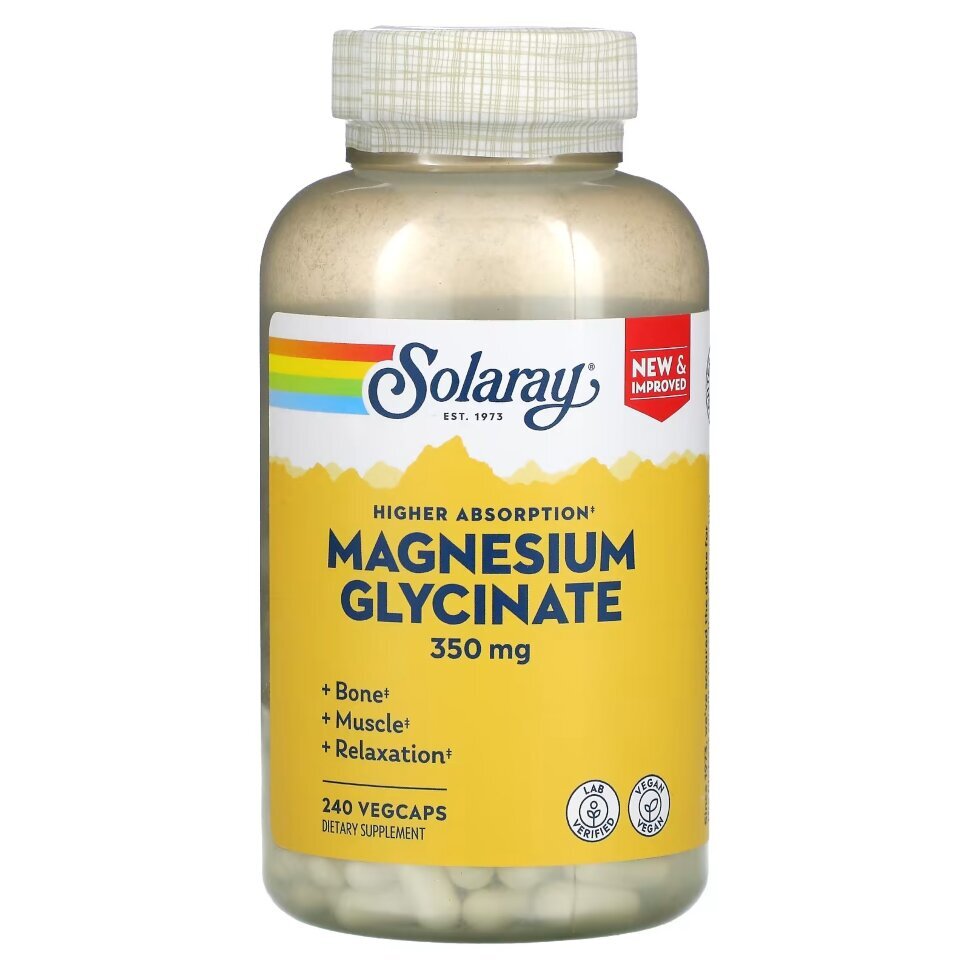 Solaray Magnesium Glycinate 350mg Enhanced Absorption (240капс)