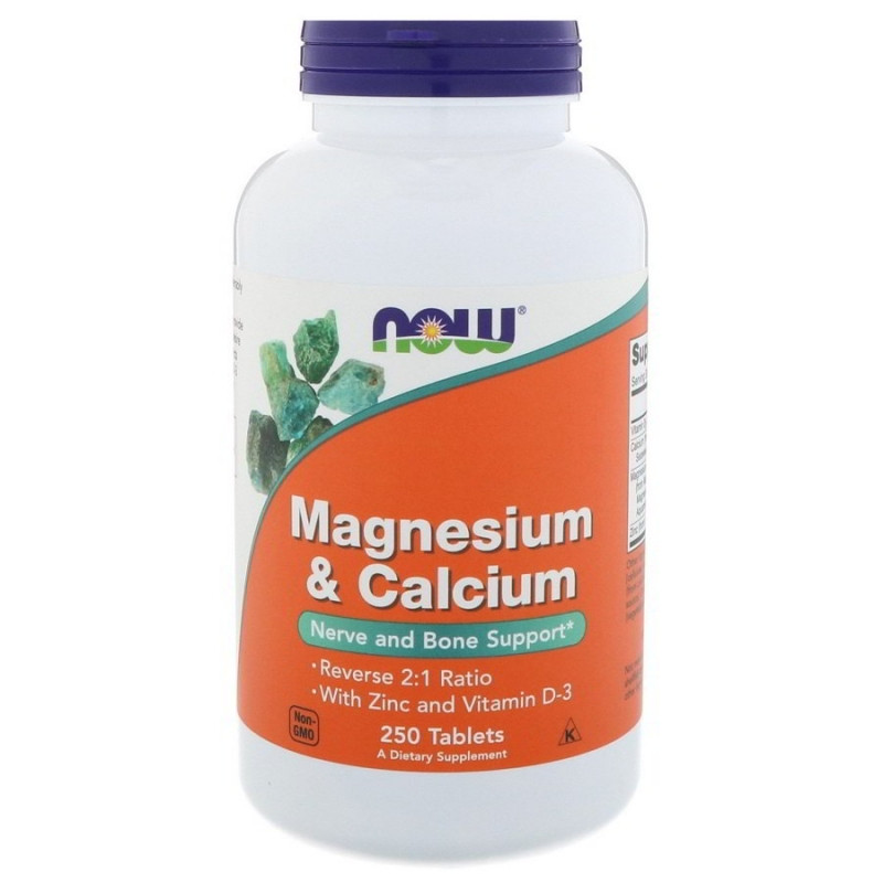 NOW Magnesium & Calcium (250 таб.)