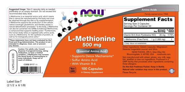 L-Methionine 500 мг