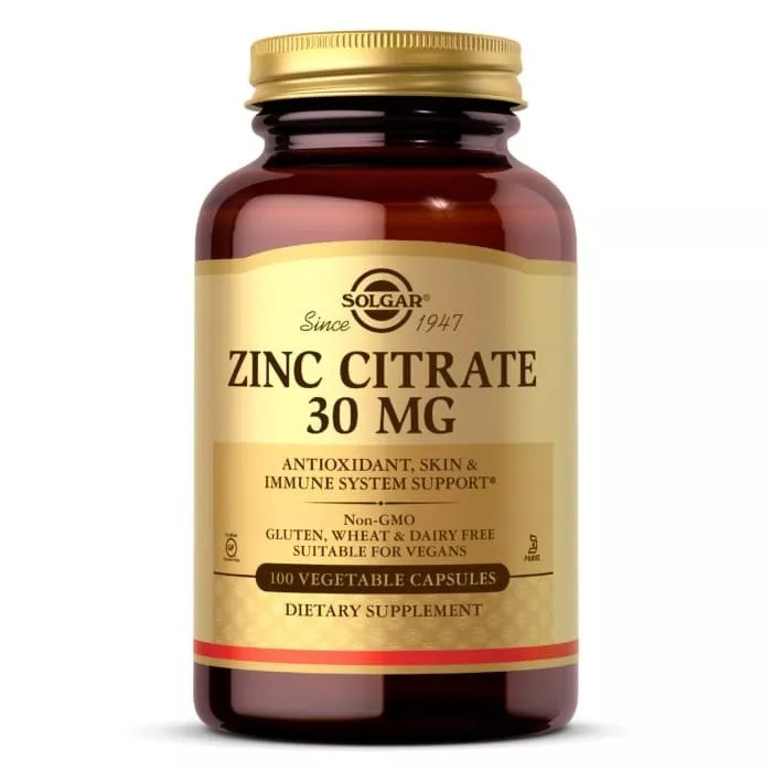 Solgar Zink Citrate 30 mg (100 капс)