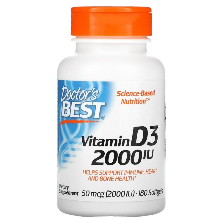 Doctor's Best Vitamin D3, 2000 ME (180 капс)