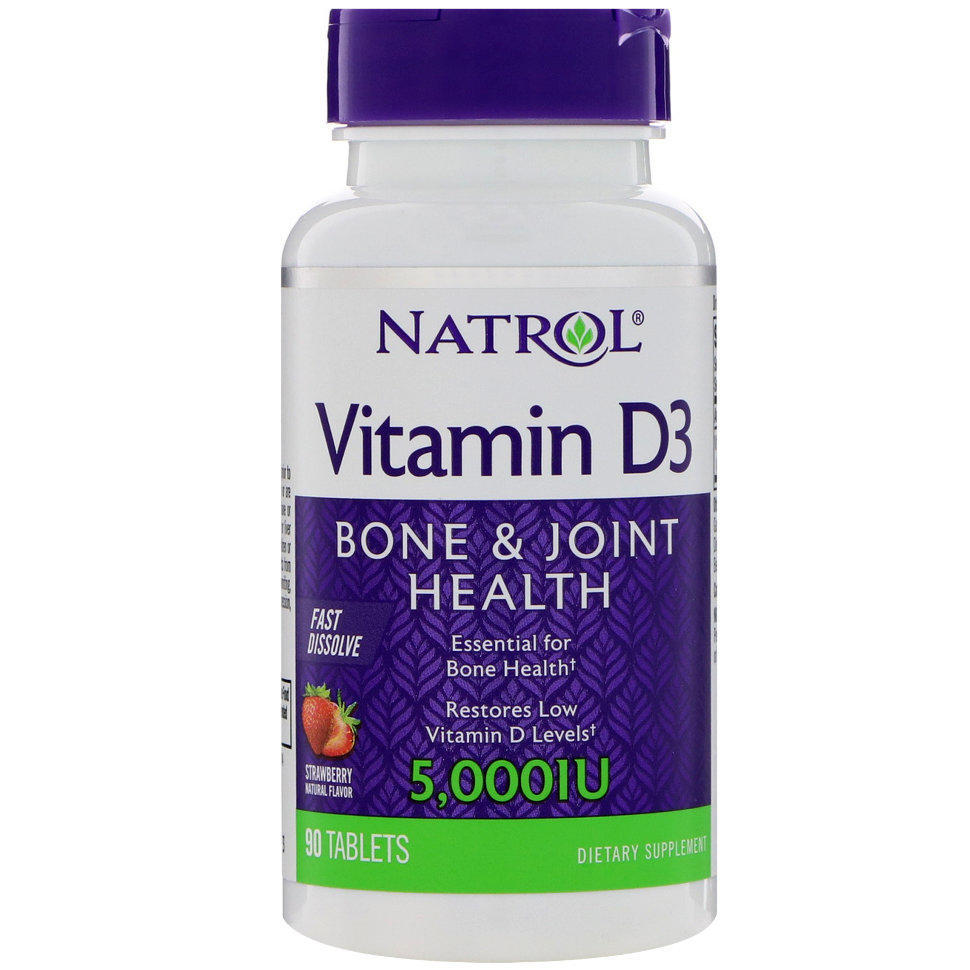 Natrol Vitamin D3 5000IU F/D (90 таб)