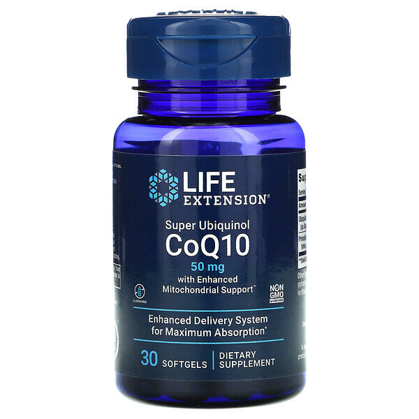 LIFE Extension Super Ubiquinol CoQ10 with Enhanced Mitochondrial Support 50 mg (30 капс)