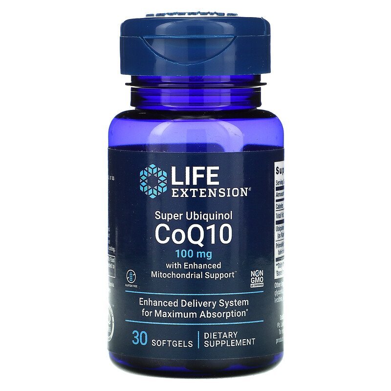 LIFE Extension Super Ubiquinol CoQ10 with Enhanced Mitochondrial Support 100 mg (30 капс)