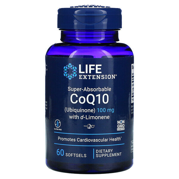 LIFE Extension Super-Absorbable CoQ10 (Ubiquinone) with d-Limonene 100 mg (90 капс)