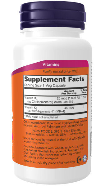 Vitamin D-3 & K-2 1000 IU/45 мкг